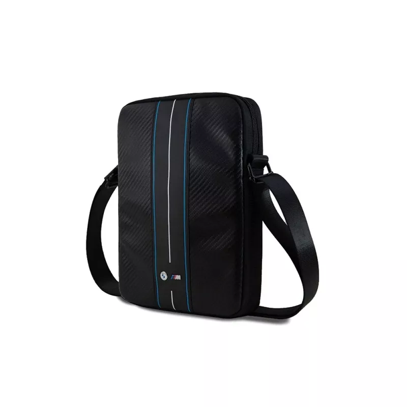BMW M Motorsport Carbon Blue Stripes Smartphone Shoulder Bag Black