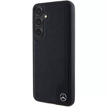 Mercedes-Benz MEHMS24S23RBGVK S24 S921 Black Hardcase Leather Debossed Line MagSafe for Samsung Galaxy S24