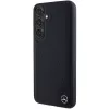 Mercedes-Benz Debossed Line Leather MagSafe Hard Case, skirta Samsung Galaxy S24+ (SM-S926) - Juoda