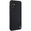 Mercedes-Benz Debossed Line Leather MagSafe Hard Case, skirta Samsung Galaxy S24+ (SM-S926) - Juoda