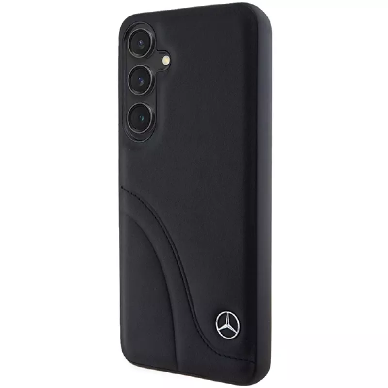 Mercedes-Benz MEHCS24S23RBCSK S24 S921 Black Hardcase Leather Curved Stitches for Samsung Galaxy S24