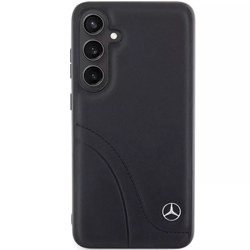 Mercedes-Benz MEHCS24S23RBCSK S24 S921 Black Hardcase Leather Curved Stitches for Samsung Galaxy S24
