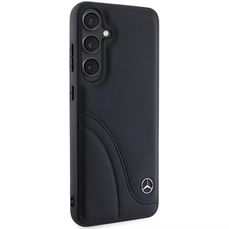 Mercedes-Benz MEHCS24S23RBCSK S24 S921 Black Hardcase Leather Curved Stitches for Samsung Galaxy S24