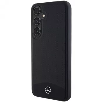 Mercedes-Benz Galaxy S24 Hardcase Leather Textured & Plain MagSafe Black