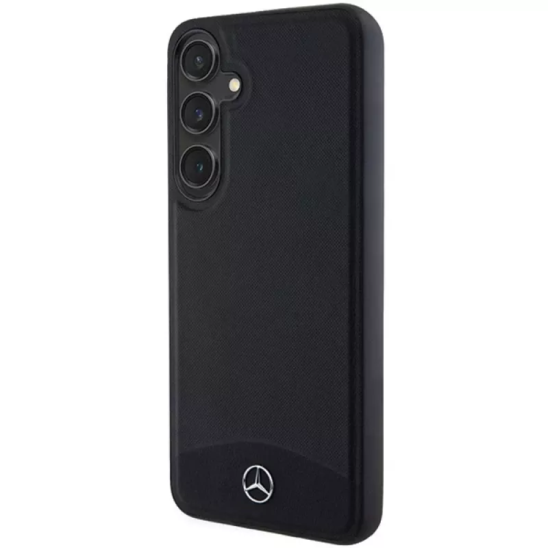 Mercedes-Benz Galaxy S24 Hardcase Leather Textured & Plain MagSafe Black