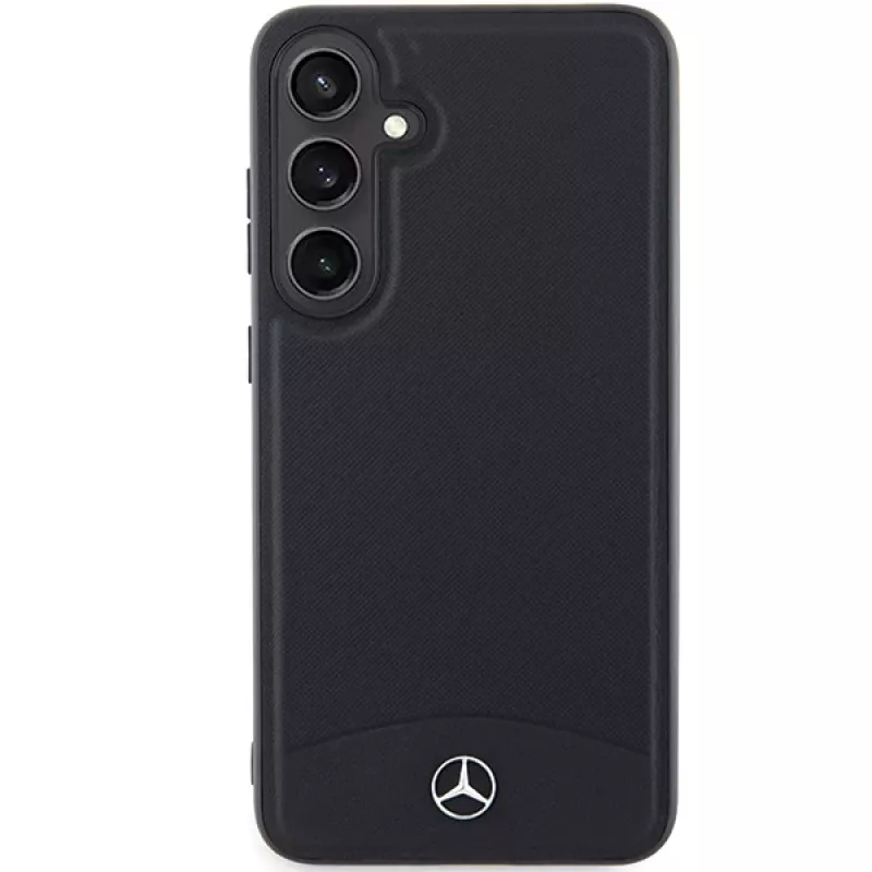 Mercedes-Benz Galaxy S24 Hardcase Leather Textured & Plain MagSafe Black
