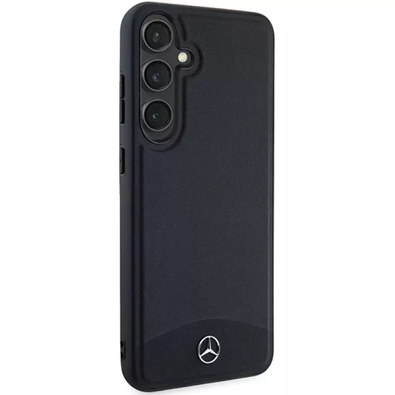 Mercedes-Benz Galaxy S24 Hardcase Leather Textured & Plain MagSafe Black