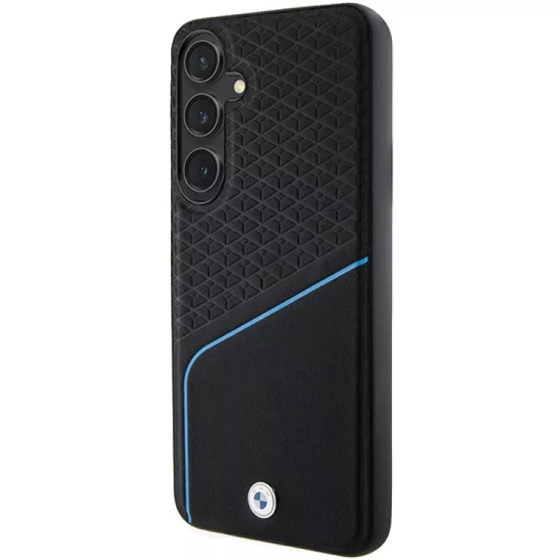 BMW Signature Leather Textured & Line MagSafe Hard Case Samsung Galaxy S24, Juoda