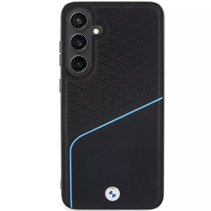 BMW Signature Leather Textured & Line MagSafe Hard Case Samsung Galaxy S24, Juoda