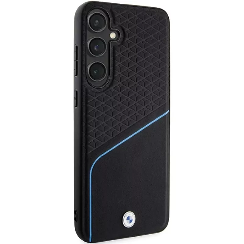 BMW Signature Leather Textured & Line MagSafe Hard Case Samsung Galaxy S24, Juoda