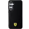 Ferrari FEHMS24MP3BAK Hot Stamp V Lines MagSafe Hard Case Samsung Galaxy S24+ (Juoda)