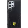 Ferrari FEHMS24LP3BAK „Hardcase“ Samsung Galaxy S24 Ultra, juoda, Hot Stamp V Lines, MagSafe