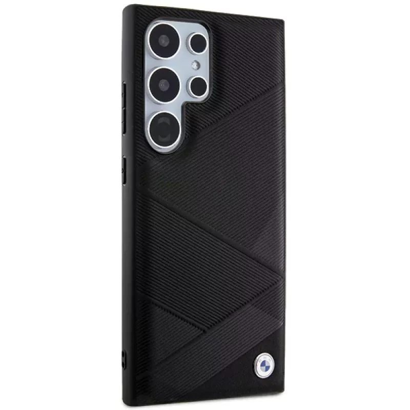 BMW BMHCS24L23RCGPK S24 Ultra S928 Black Hardcase Signature Leather Crossing Lines Pattern