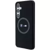 BMW M Collection Silicone Hard Case su žiediniu laikikliu ir MagSafe, skirta Samsung Galaxy S24+ (SM-S926) - Juoda
