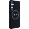 BMW M Collection Silicone Hard Case su žiediniu laikikliu ir MagSafe, skirta Samsung Galaxy S24+ (SM-S926) - Juoda