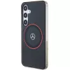 Mercedes-Benz S24 Hardcase Double Layer with Red MagSafe, skirta Samsung Galaxy S24 – juoda