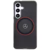 Mercedes-Benz S24 Hardcase Double Layer with Red MagSafe, skirta Samsung Galaxy S24 – juoda