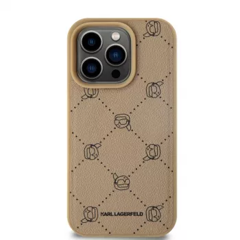 Karl Lagerfeld KLHMP15XPGKHPHE iPhone 15 Pro Max 6,7 inch Beige MagSafe Karl Heads Back Cover