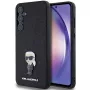KARL LAGERFELD Ikonik Hard Case, Samsung Galaxy A55 5G - Juodas blizgučiais su metaliniu smeigtuku