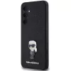 KARL LAGERFELD Ikonik Hard Case, Samsung Galaxy A55 5G - Juodas blizgučiais su metaliniu smeigtuku