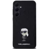 KARL LAGERFELD Ikonik Hard Case, Samsung Galaxy A55 5G - Juodas blizgučiais su metaliniu smeigtuku