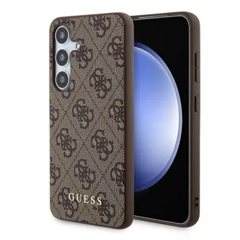 Guess GUOHCSA35G4GFBR A35 Hardcase 4G Metal Gold Logo Samsung Galaxy A35 - Brown
