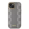 DKNY DKHMP14SPCPVSLE iPhone 14 6,1 inch Beige Hardcase Leather Checkered Mono Pattern MagSafe