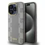DKNY DKHMP15XPCPVSLE iPhone 15 Pro Max 6,7 inch Hardcase Leather Checkered Mono Pattern MagSafe Beige