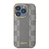 DKNY DKHMP15XPCPVSLE iPhone 15 Pro Max 6,7 inch Hardcase Leather Checkered Mono Pattern MagSafe Beige