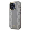 DKNY DKHMP15XPCPVSLE iPhone 15 Pro Max 6,7 inch Hardcase Leather Checkered Mono Pattern MagSafe Beige