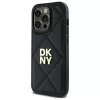DKNY DKHCP14LPQDSLK Quilted Stack Logo Back Cover Case, Apple iPhone 14 Pro 6,1 inch, juoda