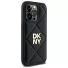 DKNY DKHCP14LPQDSLK Quilted Stack Logo Back Cover Case, Apple iPhone 14 Pro 6,1 inch, juoda