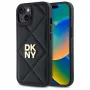DKNY DKHCP15SPQDSLK Quilted Stack Logo Back Cover for Apple iPhone 15 6,1 inch Black