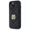DKNY DKHCP15SPQDSLK Quilted Stack Logo Back Cover for Apple iPhone 15 6,1 inch Black