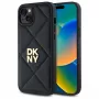 DKNY DKHCP15MPQDSLK Quilted Stack Logo Dėklas, skirtas iPhone 15 Plus 6,7 inch Juodas