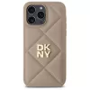 DKNY DKHCP14LPQDSLE Quilted Stack Logo Back Cover, iPhone 14 Pro 6,1 inch - smėlio spalvos