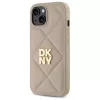 DKNY DKHCP15SPQDSLE Quilted Stack Logo Dėklas, skirtas iPhone 15 6,1 inch Smėlio spalvos