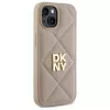 DKNY DKHCP15SPQDSLE Quilted Stack Logo Dėklas, skirtas iPhone 15 6,1 inch Smėlio spalvos