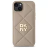 DKNY DKHCP15MPQDSLE Quilted Stack Logo Back Cover, iPhone 15 Plus - Smėlio spalvos