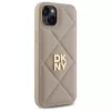 DKNY DKHCP15MPQDSLE Quilted Stack Logo Back Cover, iPhone 15 Plus - Smėlio spalvos