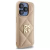 DKNY DKHCP15LPQDSLE Quilted Stack Logo Case, iPhone 15 Pro 6.1, smėlio spalvos