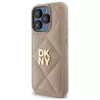 DKNY DKHCP15XPQDSLE Quilted Stack Logo Back Cover, Apple iPhone 15 Pro Max 6,7 inch Smėlio spalvos