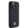 DKNY DKHMP13XPSHRPSK iPhone 13 Pro Max 6.7 Black Hardcase Leather Pattern Metal Logo MagSafe
