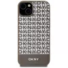 DKNY DKHMP15SPSOSPW iPhone 15 / 14 / 13 6,1 inch Brown Hardcase Leather Printed Pattern Metal Logo MagSafe