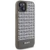 DKNY DKHMP15SPSOSPW iPhone 15 / 14 / 13 6,1 inch Brown Hardcase Leather Printed Pattern Metal Logo MagSafe