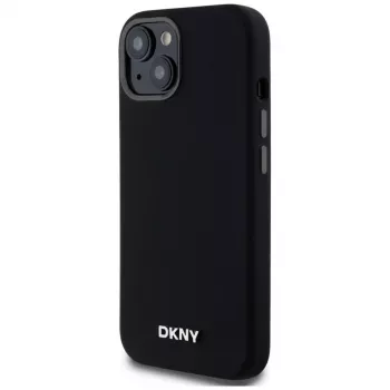 DKNY DKHMP14SSMCHLK Hardcase Liquid Silicone MagSafe Dėklas, skirtas iPhone 13/14/15 6,1 colio, juodas
