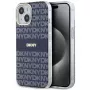 DKNY DKHMP15SHRHSEB Kietasis Dėklas iPhone 15/14/13 6,1 inch Mėlynas Mono & Stripe IML MagSafe