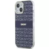 DKNY DKHMP15SHRHSEB Kietasis Dėklas iPhone 15/14/13 6,1 inch Mėlynas Mono & Stripe IML MagSafe