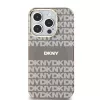 DKNY DKHMP15LHRHSEE Hardcase for Apple iPhone 15 Pro 6,1 inch Beige IML Mono & Stripe MagSafe
