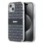 DKNY DKHMP15SHRHSEK iPhone 15 / 14 / 13 6,1 inch Black Hardcase IML Mono & Stripe MagSafe